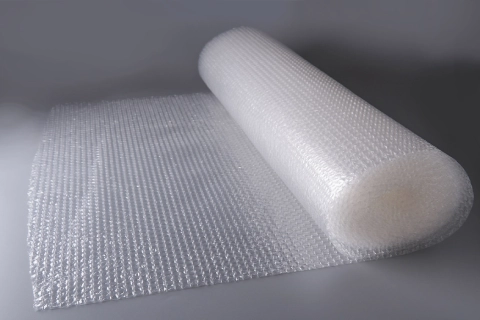 نایلون ضربه گیر؛ حبابدار سه لایه گلخانه 2 رنگ آبی سفید