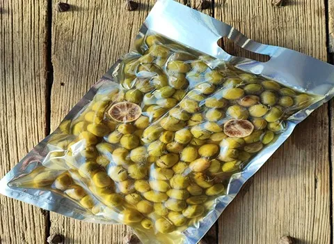 نایلون بسته بندی زیتون؛ شفاف طرح دار 2 نوع رولی زیپ دار