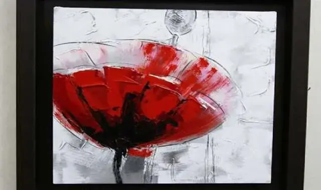 تابلو گل شقایق؛ فرش فلزی مستعطیلی کاربرد فنگشویی Anemone