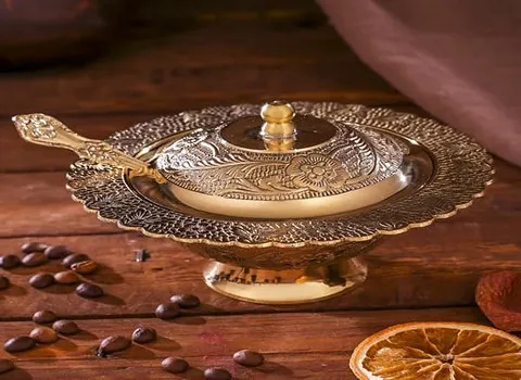 ظروف مسی دکوری (تزئینی) طرح شیک لاکچری وزن سبک سنگین