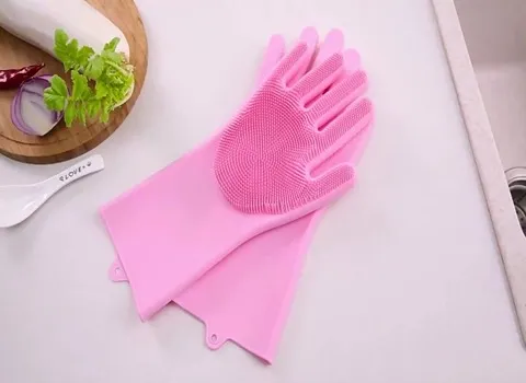 دستکش ظرفشویی نخی؛ سیلیکونی پارچه ای 3 نوع چرب خشک مرطوب