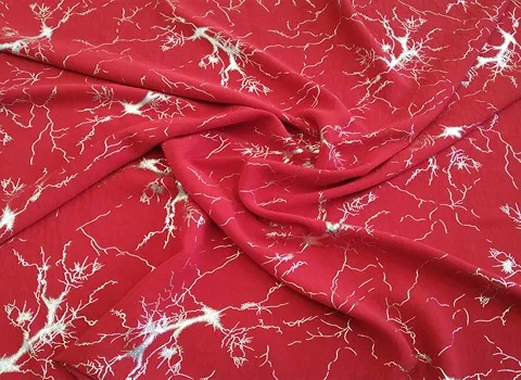 پارچه ابروبادی طرح دار؛ حریر نخی 2 رنگ تیره روشن Cloth