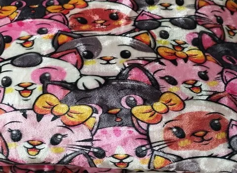 پارچه مخمل طرح دار عروسکی؛ کبریتی متراکم آبی 150 سانتی متر