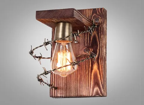 چراغ روشنایی دیواری؛ بدنه فلز پلاستیکی چوبی مناسب خانه حیاط بالکن