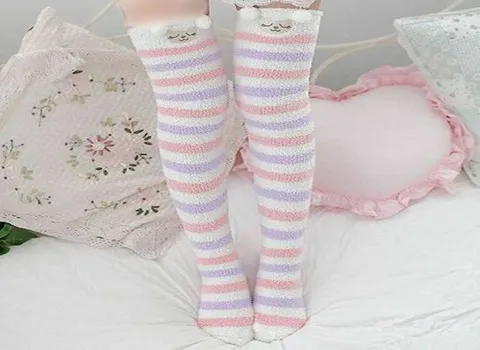 جوراب ساق بلند دخترانه؛ جنس نخی نانو پنبه ای سایز 36 تا 43