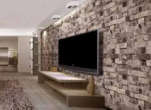 آجر دکوراتیو پشت تلویزیون؛ مستطیل کوچک 2 مدل نسوز قزاقی