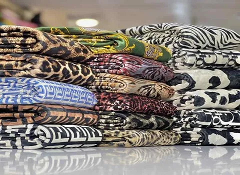 پارچه مخمل طرح دار دخترانه؛ پنبه ای چروک چکشی کودکان Polyester