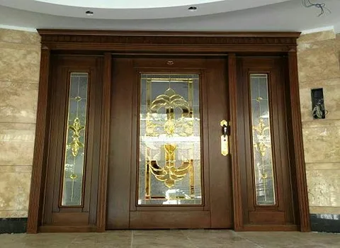 درب ضد سرقت حیاط چوبی | خرید با قیمت ارزان