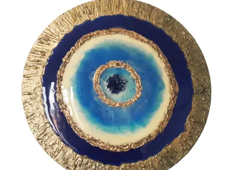 تابلو رزینی چشم نظر؛ برجسته معمولی 2 مدل دیواری رومیزی Blue