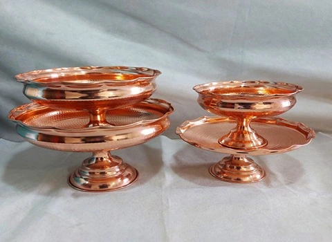 ظروف پذیرایی مسی جدید؛ قلم زنی قابلمه سینی لیوان (6 8 10) نفره