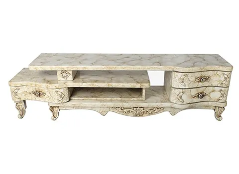 خرید و قیمت میز تلویزیون طرح سنگ مرمر