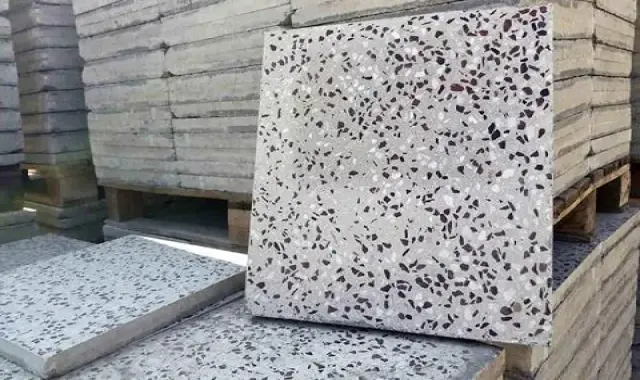 موزاییک حیاط در ارومیه؛ شش گوش گل مریم ابرویی ضخامت (5 2) سانتی متر