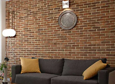 آجر نما برای داخل خانه؛ پلاستیکی شاموتی نسوز 2 رنگ (زرد نارنجی)