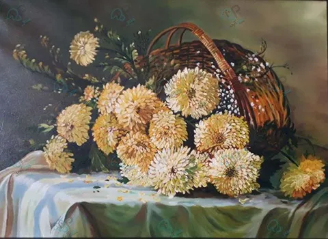 تابلو گل داوودی؛ دکوراتیو زیبا جذاب بادوام 70*50 20*20 13*18