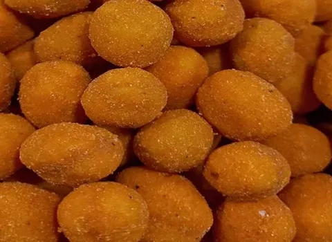 بادام زمینی روکش دار تند؛ فله ای بسته بندی فیبر منیزیم ویتامین (A C D)