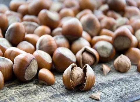 مغز فندق درجه یک؛ سرکه ای خام 2 رنگ قهوه ای کرم Cake