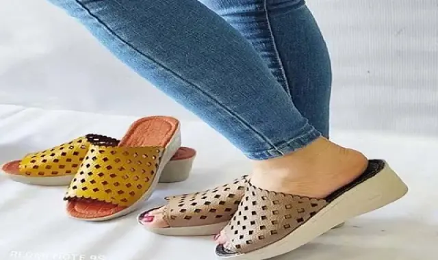 دمپایی زنانه چرم طبیعی؛ گاوی گوسفندی (37 39 41) سایز 400 گرم