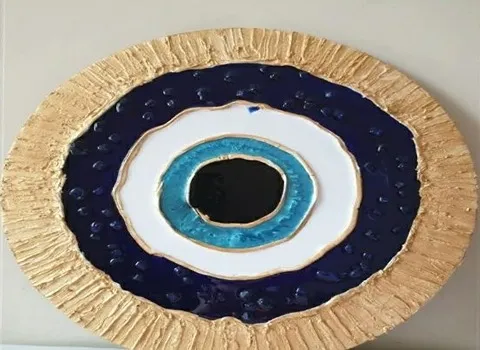 تابلو رزینی چشم نظر دست ساز با کیفیت عالی برای طراحی یک دکوراتیو شیک و خاص