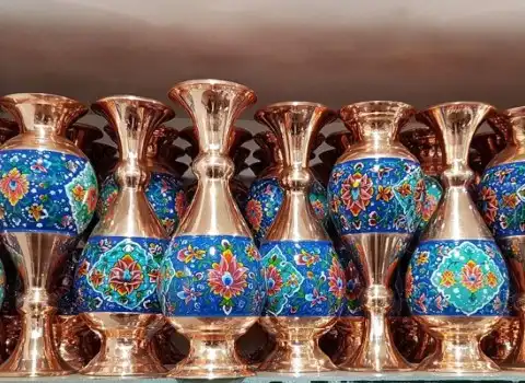 خرید ظروف مسی مینا کاری با قیمت استثنایی