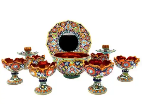 ظروف مسی مینا کاری؛ اصفهان صنایع دستی 2 نوع آلومینیوم نقره