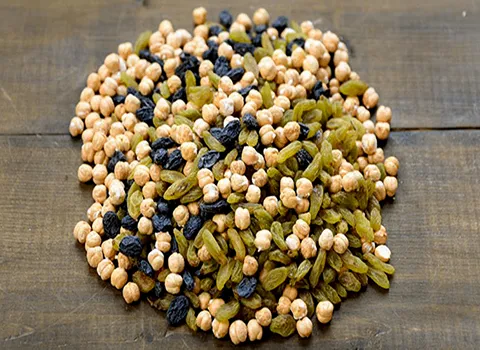 نخودچی کشمش مشهد؛ با کیفیت بسته بندی فله عمده 2 طعم خام شور fiber