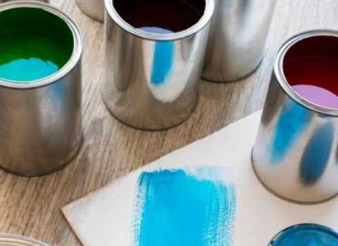 رنگ اکریلیک کوچک؛ دیوار کف قرمز آبی سفید 15 کیلوگرمی