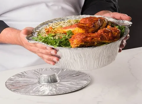 ظروف یکبار مصرف قابلمه ای؛ آلومینیوم مقاوم مناسب فست فود Restaurant