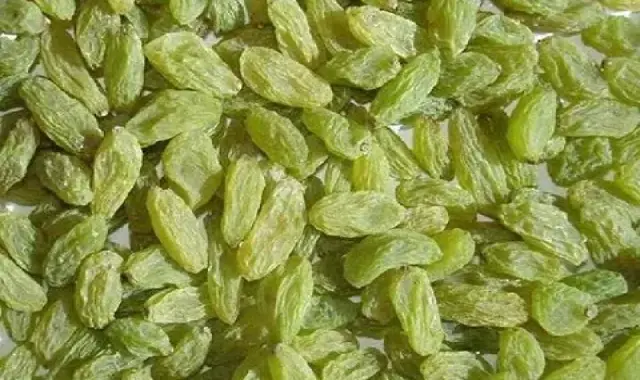 کشمش سبز قلمی خلیل آباد؛ غیر تراریخته 2 ماده مغذی آهن کلسیم بسته بندی (1000 500) گرمی