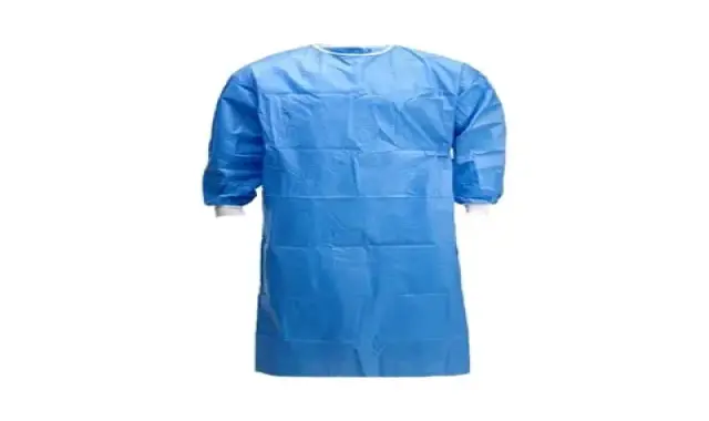 گان جراحی پرفوره؛ ویسکوز ترگال تترون استریل شده 2 رنگ (آبی سبز)