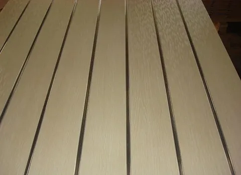 ام دی اف شیار خورده؛ مات براق رنگبندی سفید طوسی آبی ضخامت 4 38 میلی متر MDF