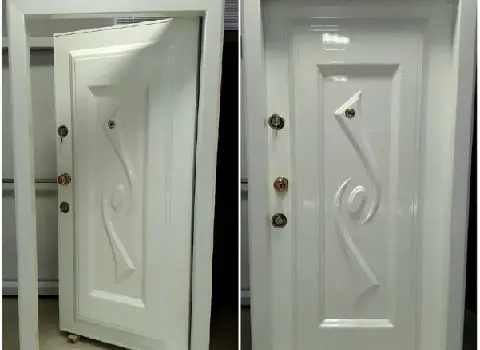 درب ضد سرقت قوس دار؛ آلومینیوم چوب فایبر گلاس ضد زنگ ایجاد امنیت