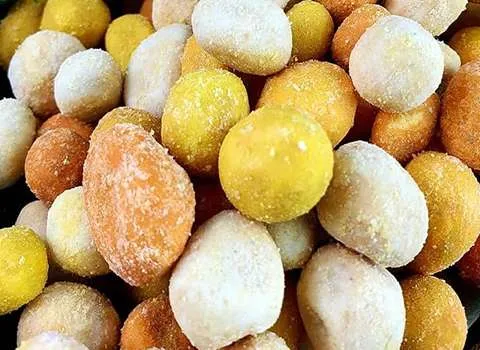 بادام زمینی روکش دار کیلویی؛ میان وعده (پنیری دودی کچاب) اسیدفولیک ویتامین E