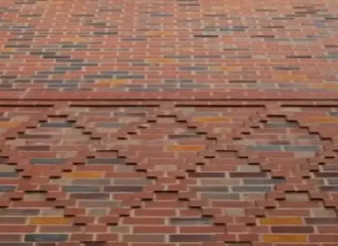 آجر قزاقی نمای ساختمان ساده سوراخ دار 3 رنگ گلبهی کرم پوست پیازی