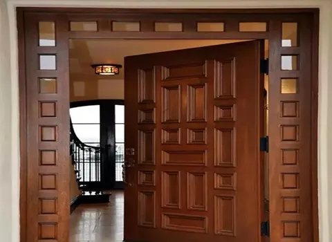 خرید و قیمت درب ضد سرقت چوبی لوکس