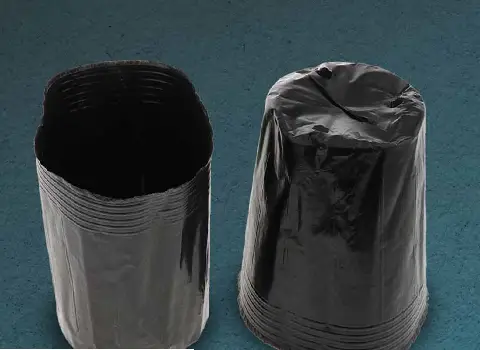 گلدان پلاستیکی نایلونی (گلدان نهالی) یووی ساده آب گریز 3 رنگ