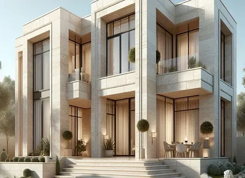 مشخصات سنگ نما تراورتن کرم و نحوه خرید عمده