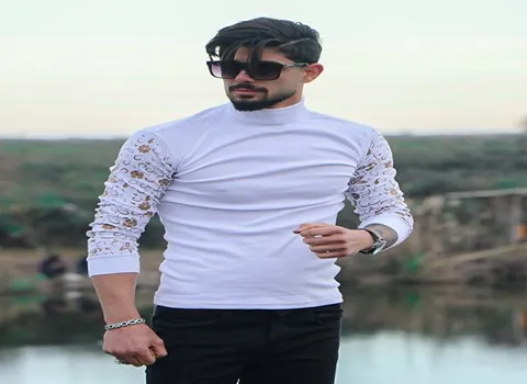 خرید عمده تیشرت مردانه سفید آستین بلند با بهترین شرایط