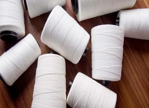 نخ پنبه ضایعاتی؛ قابل بازیافت بافت (سبک ملایم) رنگ سفید یکدست
