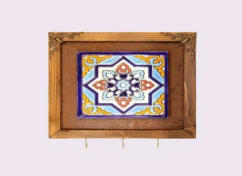 جاکلیدی دیواری سنتی؛ چوبی برنز چدن استیل ابعاد (18*9)