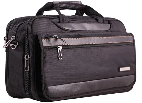 کیف اداری؛ دسته دار بدون دسته چرم کتان پارچه ای 2 تناژ رنگی (تیره روشن)