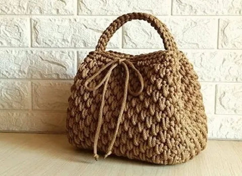 خرید و قیمت کیف مجلسی با نخ مکرومه