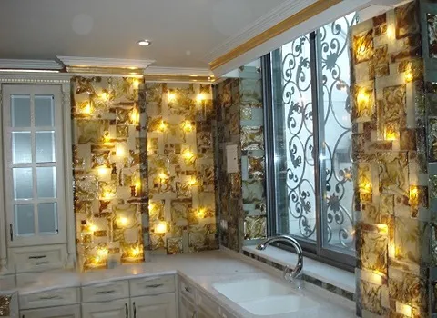 سنگ آنتیک شیشه ای؛ مقاوم حرارت سرما رطوبت برجسته 3 بعدی