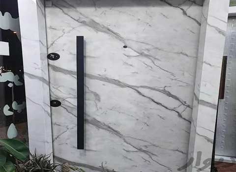 درب ضد سرقت طرح سنگ؛ ورق فولادی دستگیره استیل ام دی اف Highglass