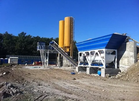 بچینگ بتن کوچک؛ دو سیلندر سد سازی باسکول نقاله bucket