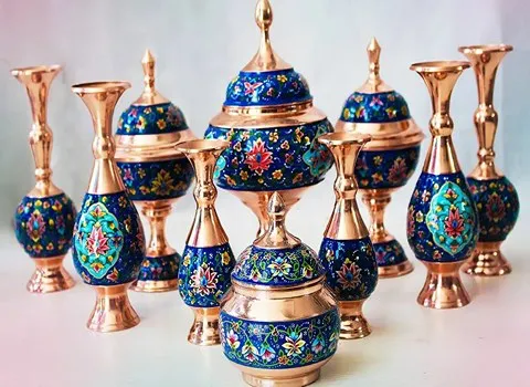 ظروف مسی میناکاری اصفهان؛ چکش خوار شکل پذیر دوام بالا