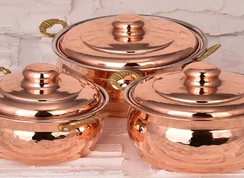 قابلمه مسی سه تکه؛ ماشینی 2 طرح نوزادی خمره ای سایز (14 32 52)