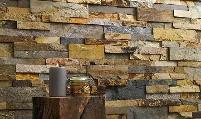 سنگ آنتیک اتاق خواب؛ پازلی پروفیل شیک 3رنگ (سفید طوسی خاکستری)