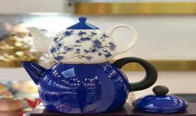 قیمت کتری و قوری لعابی گلدار