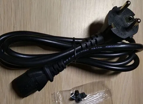 سیم برق چاپگر؛ کامپیوتر مانیتور ضد گرما رنگ سیاه سفید 10 میلی متر