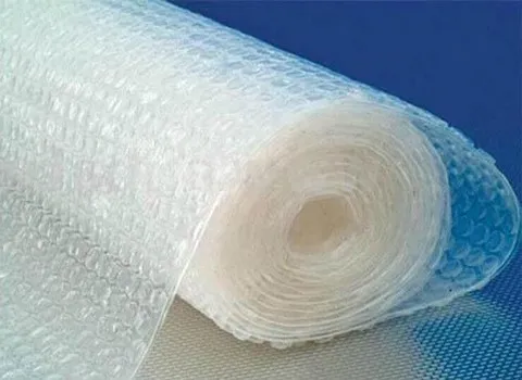 نایلون حبابدار سه لایه؛ پلاستیک بی رنگ شفاف ضربه گیر (75*100) سانتی متر